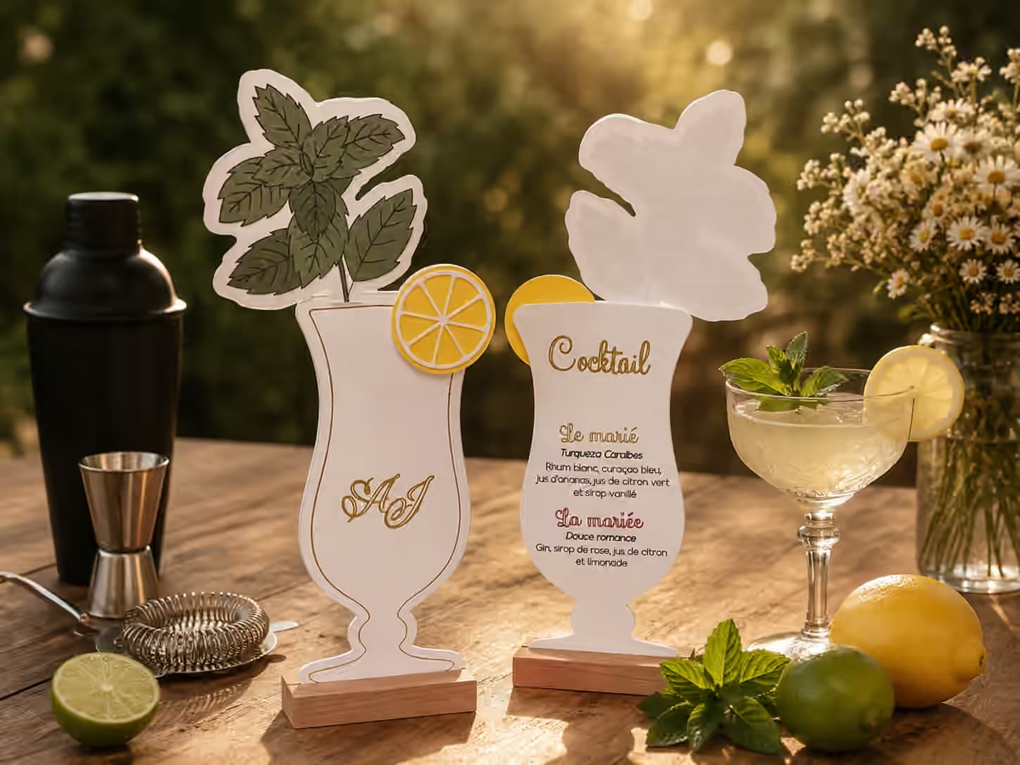 Carte cocktail personnalisée